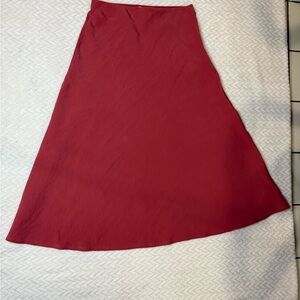 Chic Red Maxi Skirt